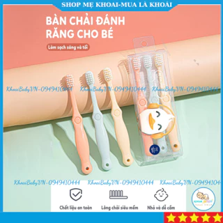 Bàn chải đánh răng cho bé, Set 3 Bàn Chải Đánh Răng Kichi Sợi Tơ Siêu Mềm Mịn Cho Bé -Shop Mẹ Khoai