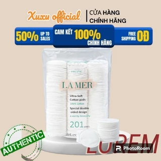 Bông Tẩy Trang Lamer 201 Miếng 100% Cotton Tự Nhiên Mềm Mịn Dai