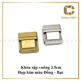 Khóa sập vuông 3.5cm - phụ kiện làm túi xách