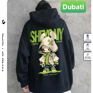 ÁO KHOÁC HOODIE CHỐNG NẮNG LÓT NHUNG TAY DÀI OVERSIZE QUỶ NHỎ SHEYOWY PHONG CÁCH HÀN QUỐC HOT TREND 2024 -DUBATI FASHION