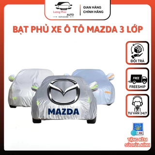 Bạt phủ xe ô tô MAZDA CX3,CX30,CX5,Mazda 2,mazda3,mazda6,CX8,BT-50 - Bạt phủ ô tô 3 lớp chống xước có khóa kéo cánh cửa