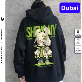 ÁO KHOÁC HOODIE CHỐNG NẮNG LÓT NHUNG TAY DÀI OVERSIZE QUỶ NHỎ SHEYOWY PHONG CÁCH HÀN QUỐC HOT TREND 2024- DUBAI FASHION