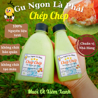 muối ớt xanh mù tạt Chép Chép -170g + 340g - 1 chai xanh nhỏ + 1 chai xanh lớn