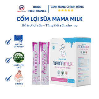 Cốm lợi sữa Mama Milk MEDI FRANVI Giúp Lợi Sữa, Tăng Tiết Sữa, Nâng Cao Chất Lượng Sữa Mẹ Hộp 20 Gói