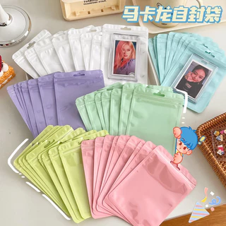 [Combo] 5 túi zip màu pastel dùng đựng card Kpop, Toploader đa năng tiện lợi