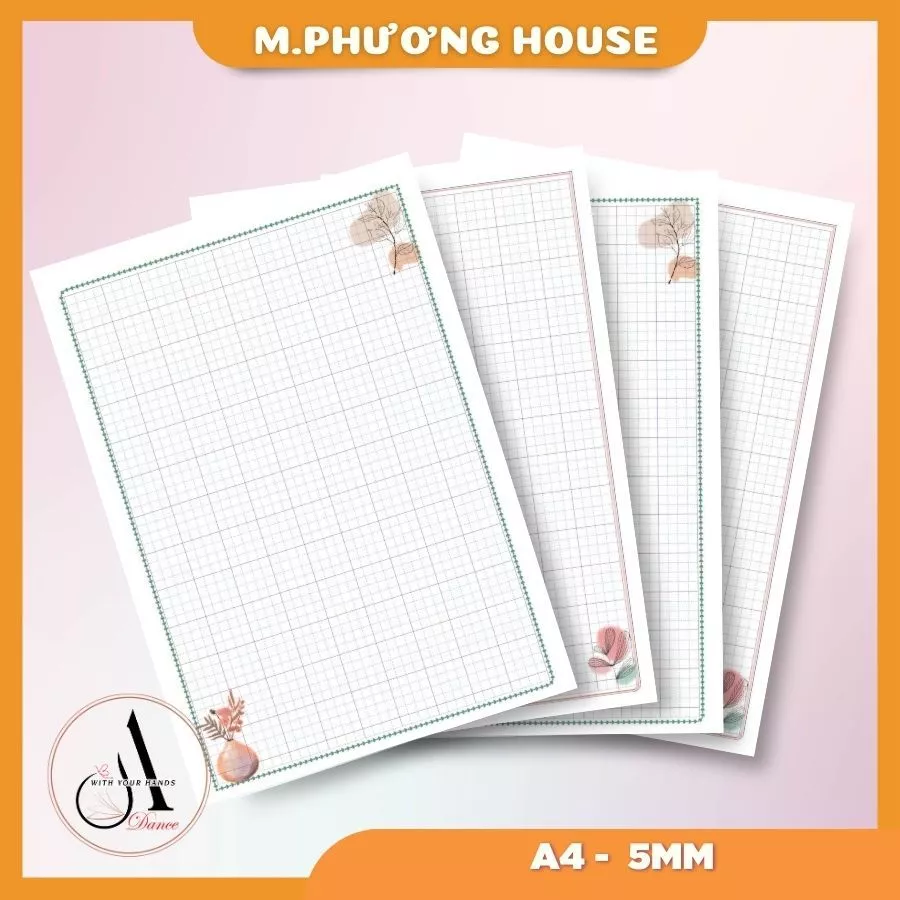 Giấy chuyên dụng Luyện chữ đẹp A4 -  50 tờ rời