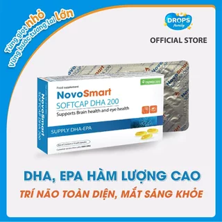 DHA Viên uống Novocare - NovoSmart Softcap bổ sung DHA, EPA cho bà bầu, trẻ em giúp phát triển trí não, thị giác - 30 vi