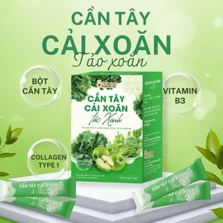 Bột Cần Tây Cải Xoăn Táo Xanh - Giảm Cân, Đẹp Da, Tốt Cho Tim Mạch, Detox Cơ Thể, Bổ Sung Vitamin, Chất Xơ -Q