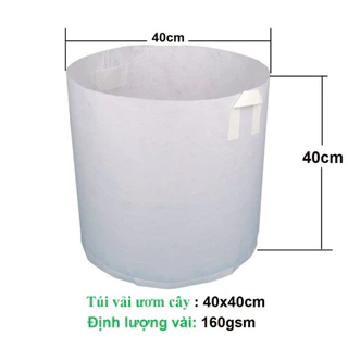 [Combo 50 Túi Thanh Lý] Túi Vải Trồng Cây 40x40cm, Túi Vải trồng Hoa Hồng, trồng Lựu Ấn Độ siêu rẻ, siêu bền