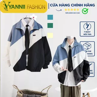 Áo khoác gió nam nữ unisex form rộng 2 lớp phối màu độc lạ đi mưa,cản gió,chống nắng phong cách school Hàn Quốc  AG08