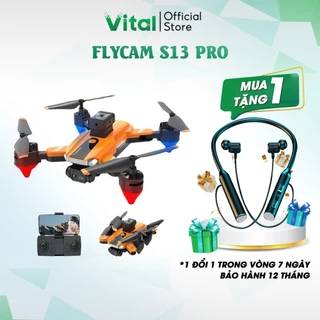 Flycam máy bay điều khiển từ xa Flycam mini S13 pro dung lượng pin 2500mAh nhào lộn 360 độ dễ dàng sử dụng bảo hành 12T