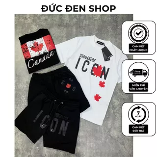 Đồ Bộ Hè DSQ Icon - Họa Tiết Lá Phong - Chất Liệu Cotton 2 Chiều