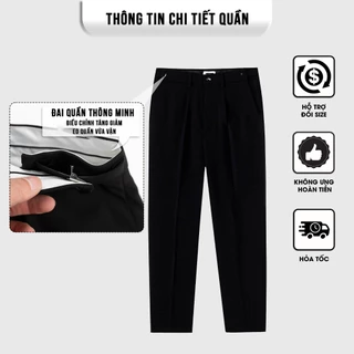 Quần Tây, Quần Âu Nam, nâng cấp Đai điều chỉnh được 6 - 8cm Vải Tuyết Hàn Ống côn Co Dãn Nhẹ Q140