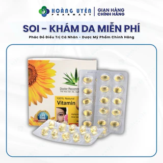 Viên uống đẹp da Vitamin E 400 kèm tinh chất nha đam - Hộp 100 viên