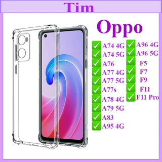 Ốp Dẻo Trong Chống Sốc Oppo A74/a76/A77/A77s/A78/A79/A83/A95/A96/ F5/F7/F9/F11/F11Pro Loại Tốt ,Không Ố Vàng