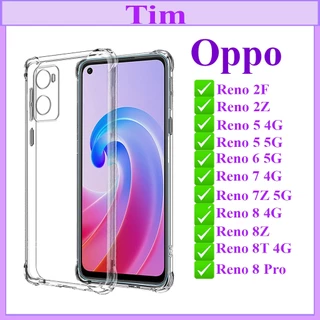 Ốp Lưng Dẻo Trong Chống ốc Oppo Reno 2F/2Z/5/6/7/8/7z/8z/8T/8Pro Loại Dày, Không Ố Vàng Timshop