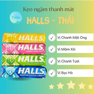 HALLS Kẹo ngậm thơm miệng nội địaThái Lan - 4 vị tùy chọn