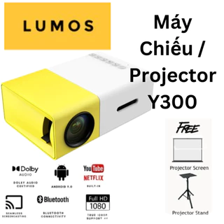 Máy chiếu LUMOS Y300 Máy chiếu mini cầm tay HD 1080P Điện thoại LED Laptop Android HDMI USB Nhỏ