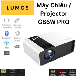 Ống kính CÓ SẴN G86W PRO Máy chiếu bảo vệ 7500 LUMOS FULL HD Android 1080P WIFI LCD LED Protable Projector