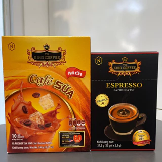 Cà Phê Sữa Hòa Tan, Cafe Đen Espresso The King Coffee Hương Vị Đậm Đà