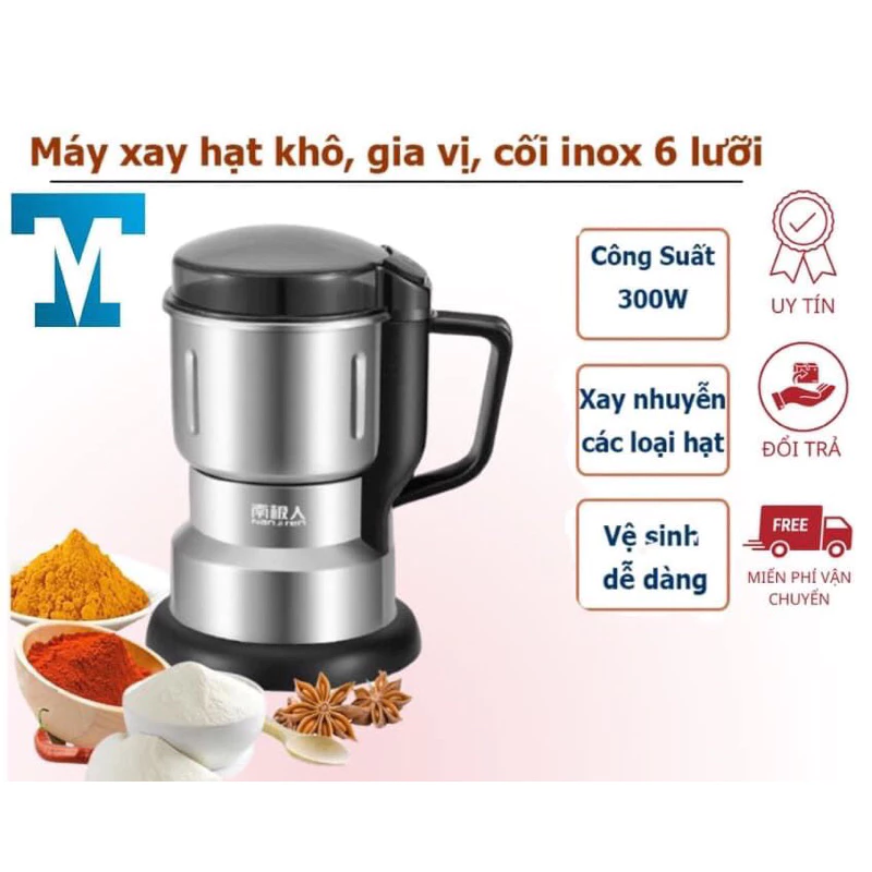 Máy Nghiền Hạt Đa Năng Mini Siêu Tốc, Xay Bột Siêu Mịn - Xay Ngũ Cốc, Cafe, Các Hạt Gia Vị