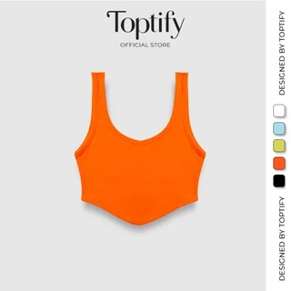 Áo croptop nữ body hai dây TOPTIFY kiểu line tim màu basic Tayla Top AC81