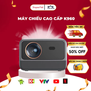 Máy Chiếu Mini KP960 Chính Hãng KAW Chất Lượng Siêu Nét Hỗ Trợ 4K, Độ Sáng Cao, Hệ Điều Hành Androi 10 Bảo Hành 12 Tháng