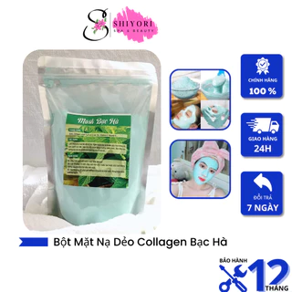 Mặt Nạ Dẻo Collagen Bạc Hà, Mặt Nạ Bạc Hà Collagen Cho Spa Dùng Cho Da Dầu, Da Mụn Gói 1000g