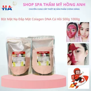 Bột Mặt Nạ Đắp Mặt Colagen DNA Cá Hồi - Mặt Nạ Dẻo Trắng Da Se Khi Lỗ, Chẫn Lông- Gói 500g 1000g.