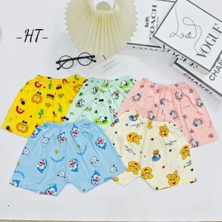 (7-16kg) sét 5 quần thun lạnh minkimom cho bé trai/ bé gái, quần chục cate cho bé, quần đùi cotton lạnh cho bé