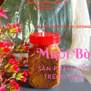 ComBo Muối Bò Đặc Sắc(100g)+ 0.5Kg Bánh Tráng Rìa phơi Sương Mềm Dẻo. Muối Bò Xay Nhuyễn. Khô Bò Nguyên Chất