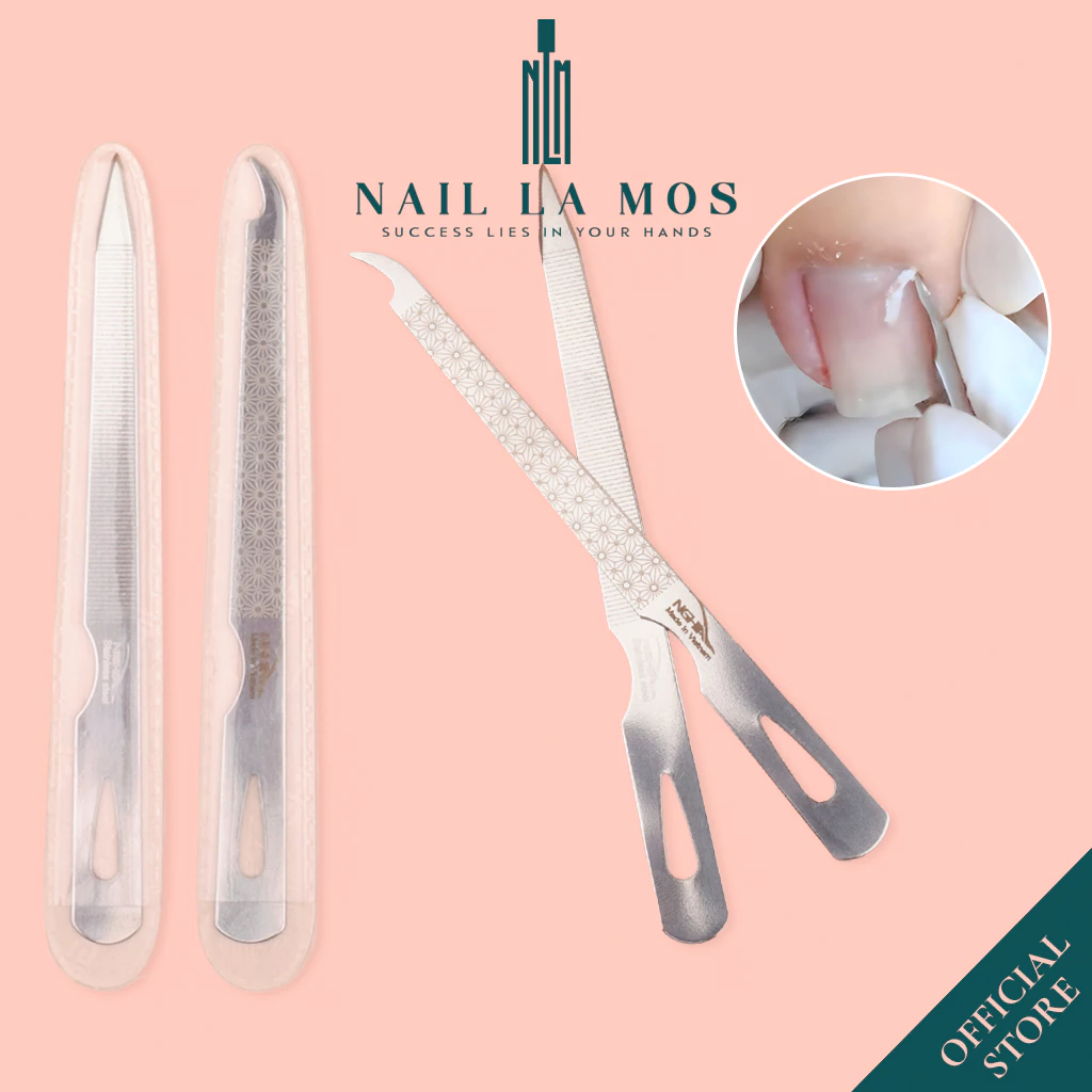 Cây lấy khóe móng Kềm Nghĩa chính hãng - Cây móc khóe móng chân tay đầu cong, đầu nhọn thép không gỉ Inox