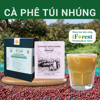 Cà phê Robusta nguyên chất 100% dạng túi nhúng, Cafe Đặc sản Nông trại rừng iForest gu uống nhẹ