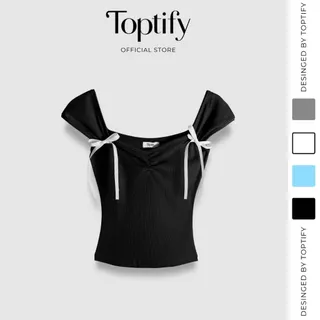 Áo croptop nữ hai dây nhún ngực TOPTIFY cột nơ ruy băng Fairy Ribbon Cami Croptop AC118