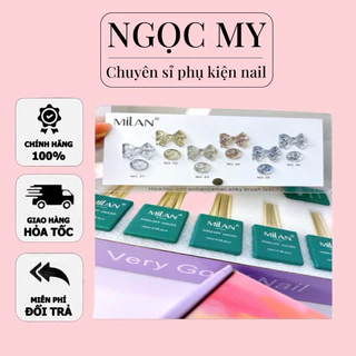 Set sơn nhũ kim tuyến MiLan 6 màu (Tặng kèm bảng màu)