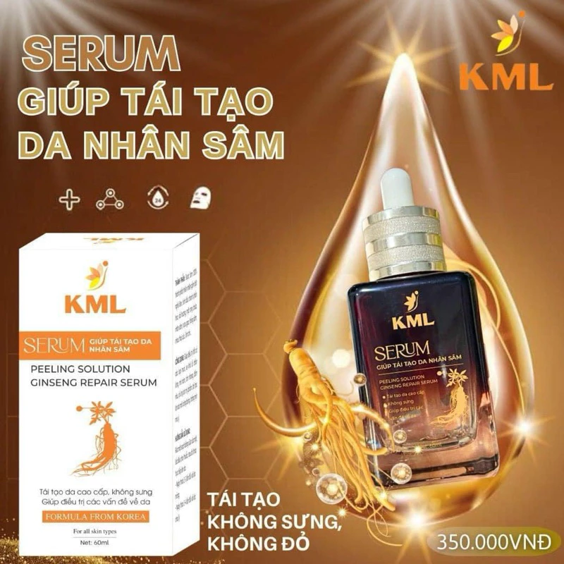 Serum tái tạo da nhân sâm KML 60ml