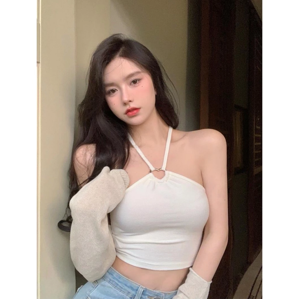 ÁO CROP TOP CỔ YẾM ĐIỆU ĐÀ l SÀNH ĐIỆU 2024