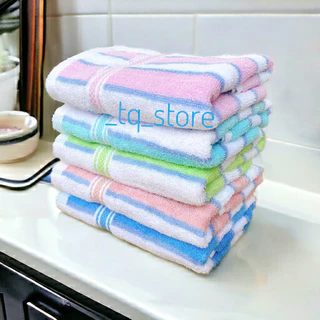 Khăn tắm gội cotton sọc to Phong Phú 75x35cm thấm hút tốt