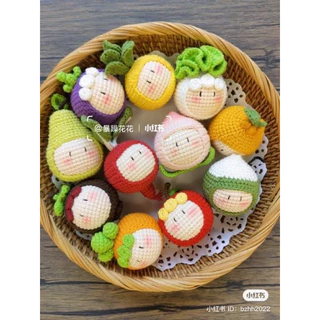 Móc khoá len handmade mochi rau củ quả