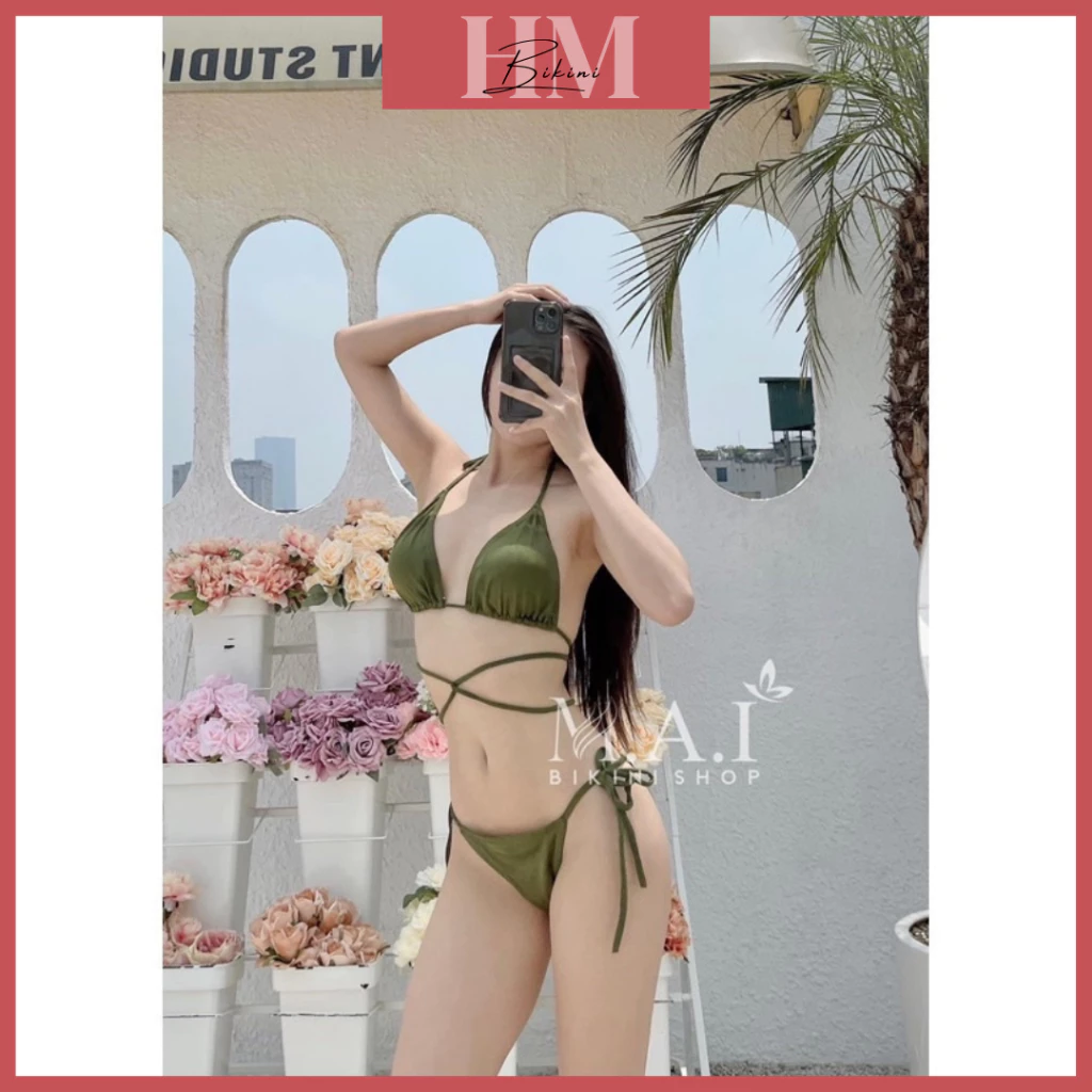 Bikini đồ bơi đi biển tam giác 2 mảnh đơn giản [Bộ sưu tập bikini]