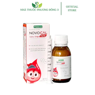 Siro Nhỏ Giọt Novocal Baby Drops Forte Canxi Sữa Bổ Sung Canxi, D3 Cho Bé Giúp Xương Chắc Khỏe, Tăng Chiều Cao