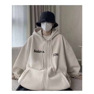 Áo hoodie nam nữ, Áo khoác nỉ hoodie form rộng chất nỉ bông 2 lớp dày đẹp trơn