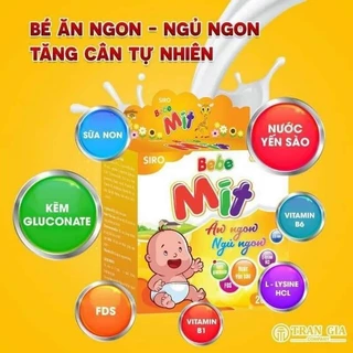 Siro Bebe Mít hỗ trợ bé ăn ngon, ngủ ngon, tiêu hóa tốt, Hộp 20 ống