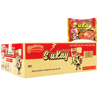 Thùng Mì SiuKay Vị Bò- Hải Sản 24g x127g