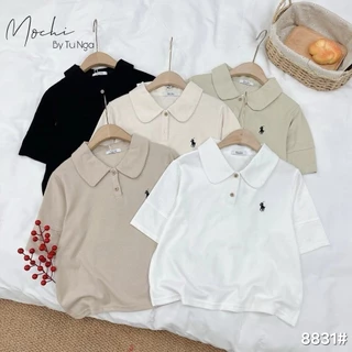 Áo Thun Polo Kiếu Dáng Croptop In Logo Nhiều Màu Sắc Thiết Kế Thời Trang - Nhím Xù Shop