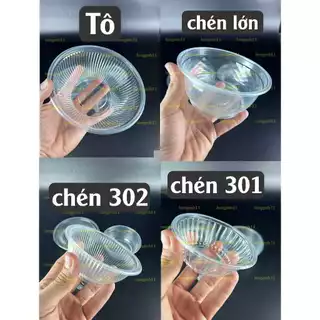 Set 50 cái Tô, chén nhựa dùng 1 lần, tiện lợi, chén nhựa tiện lợi, trong suốt.