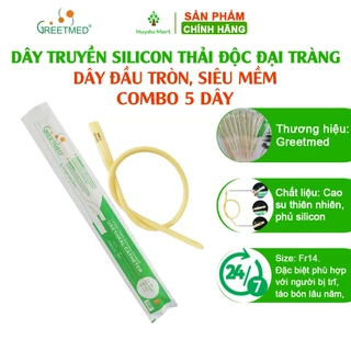 Dây truyền Silicone Greetmed thải độc đại tràng (combo 5 dây), dây truyền thải độc đầu tròn siêu mềm