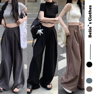 Quần Ống rộng Nữ Cạp Cao Ly Xếp Belle`s Clothes Chất Vải GON NHẬT mềm mịn cao cấp