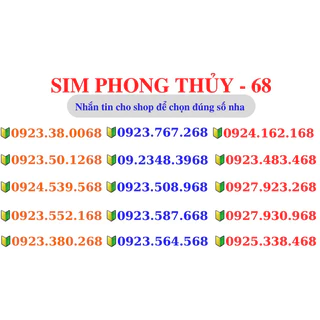 Sim 4G Vietnamobile Phát Lộc Thần Tài Giá Rẻ - Số Phong Thuỷ Đuôi 38-68-86-39-79