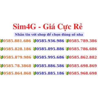 Sim 4G Vietnamobile Giá Cực Rẻ - Sim Đuôi 39 79 88 99  - Miễn Phí 4G Tháng Đầu - Miễn Phí Gọi Nội Mạng Tháng Đầu